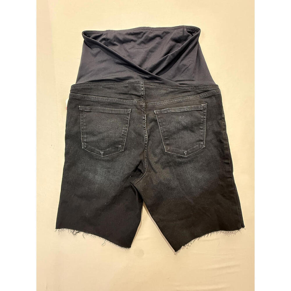 Isabel Maternity Black Crossover Panel Denim Black Shorts Size 8 NWT [COPY] - Picture 5 of 8